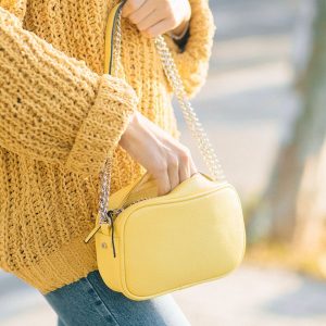 Yellow Knit Crossbody